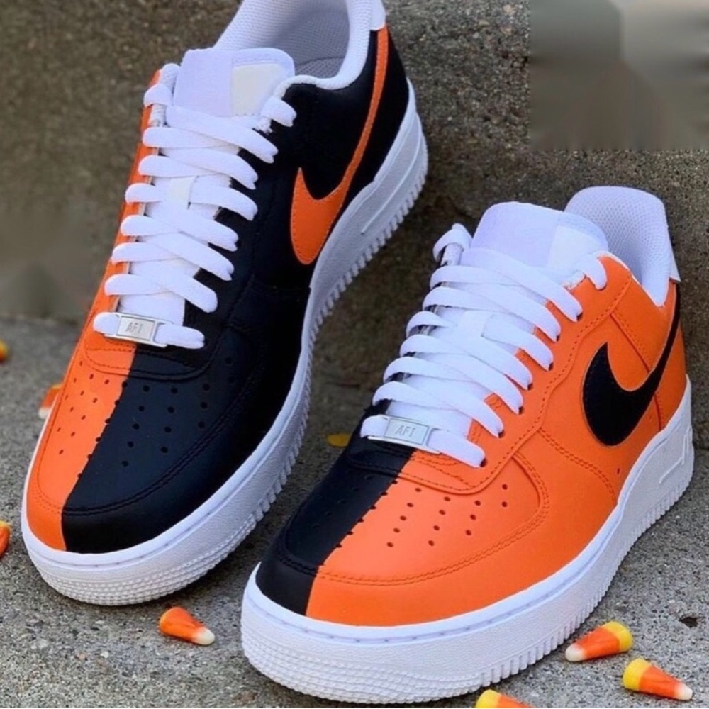 Orange And Black custom sneakers